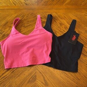 Set of 2 THE GYM PEOPLE Sports Bra Longline Wirefree Padded with Medium Support